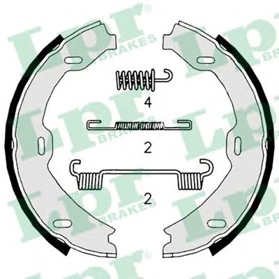 LPR 08880 Brake Shoe Set, parking brake
